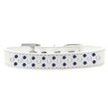 Unconditional Love Sprinkles Pearl & Blue Crystals Dog CollarWhite Size 20 UN389520